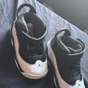 Jordan Kids Black and White Sneakers